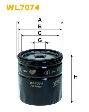 WIX FILTERS wl7074 -  Фильтр масляный двигателя